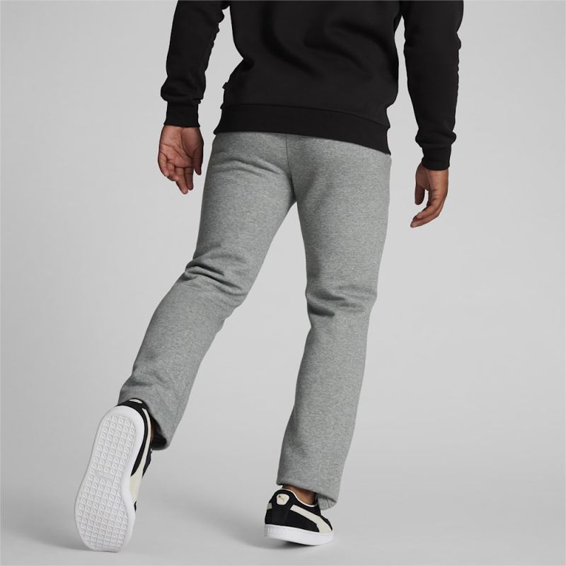 Puma | Men's Essentials Logo Pants - Medium Gray Heather