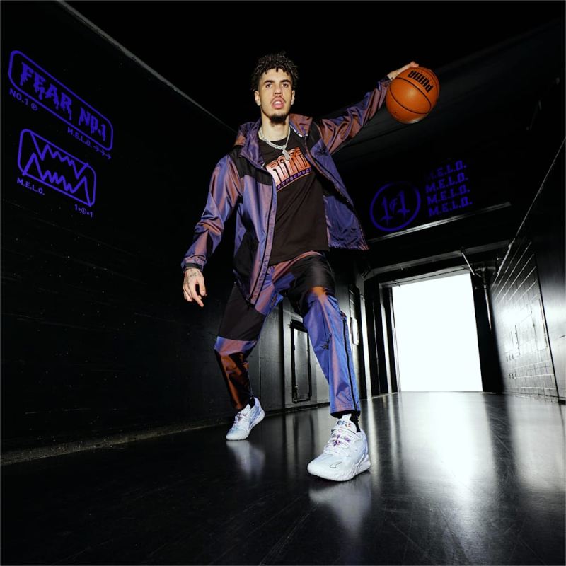 Puma | Men's x LAMELO BALL IRIDESCENT Woven Basketball Jacket - Ultraviolet