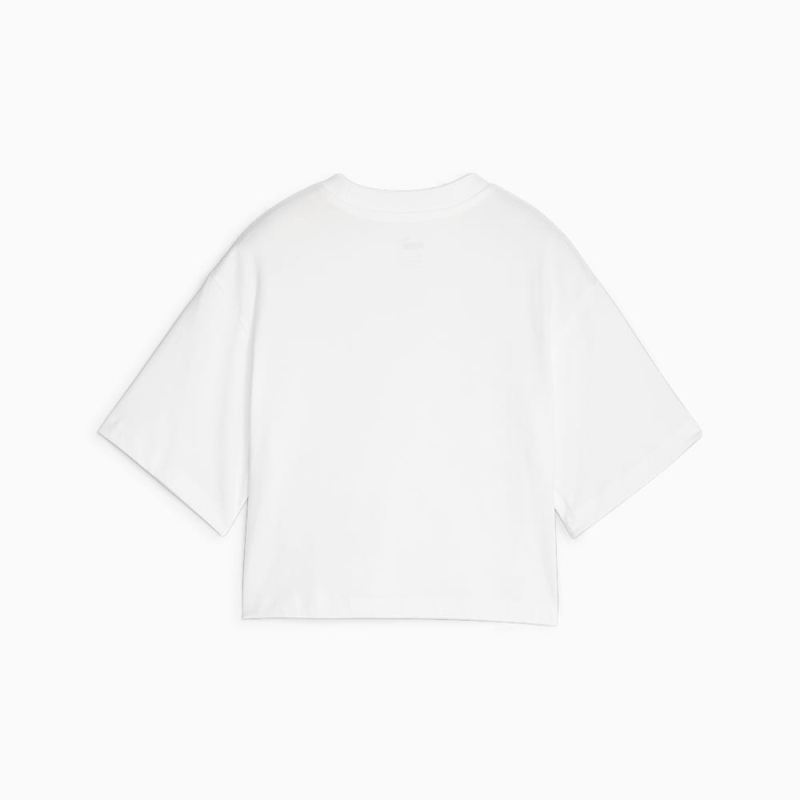 Puma | Boys Classics Big Kids Cropped Tee - White