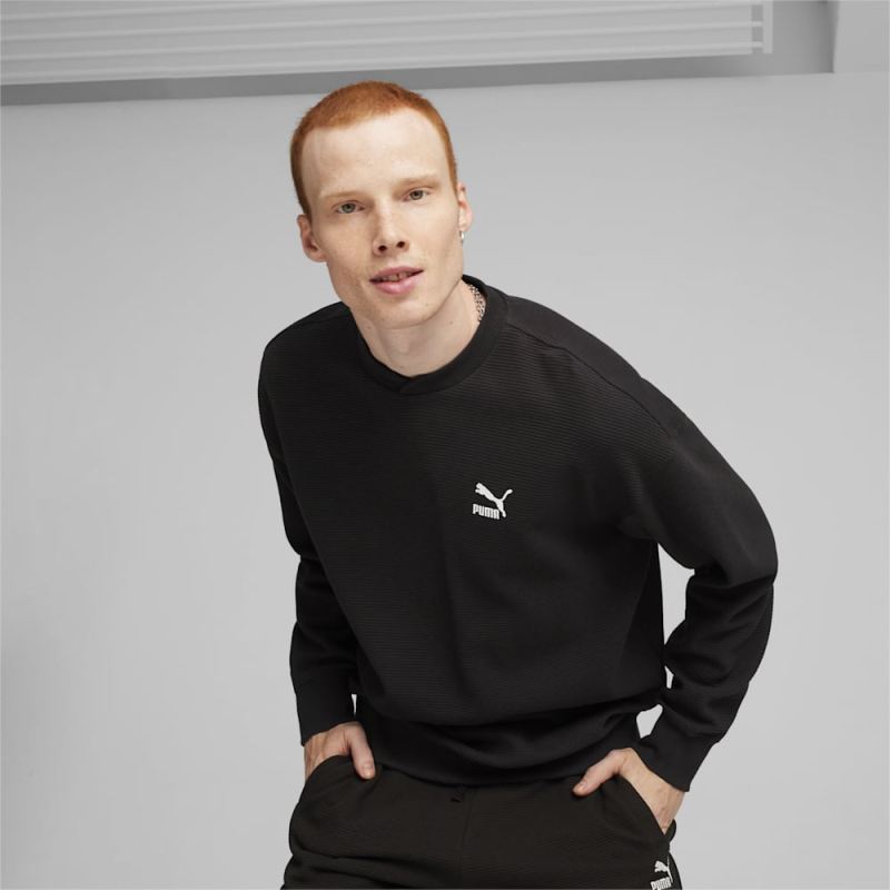 Puma | Men's CLASSICS Waffle Sweatshirt - Black