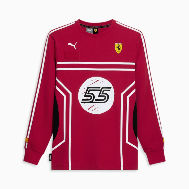 Puma | Men's SCUDERIA FERRARI x JOSHUA VIDES Mesh Shirt - Rosso Corsa