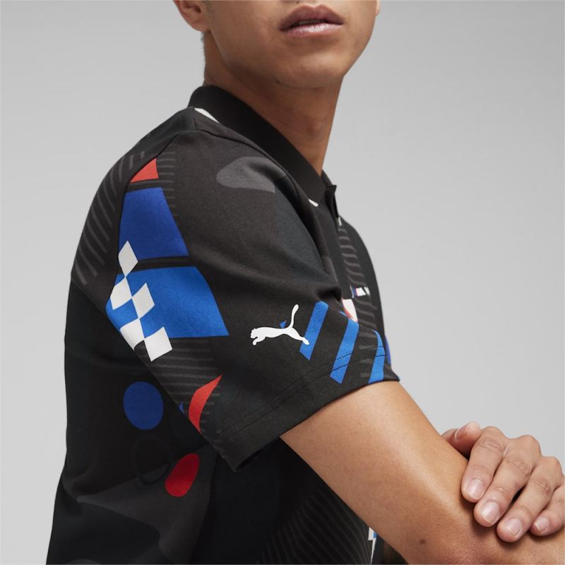 Puma | Men's BMW M Motorsport All-Over Print Polo - Black-AOP