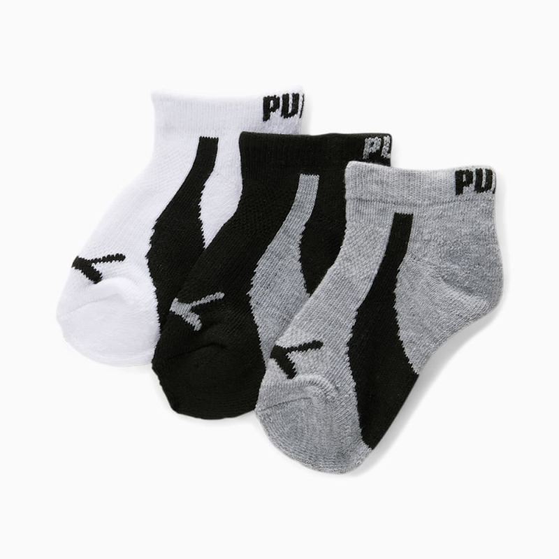 Puma | Boys Kids Low Cut Socks [3 Pairs] - WHITE / BLACK