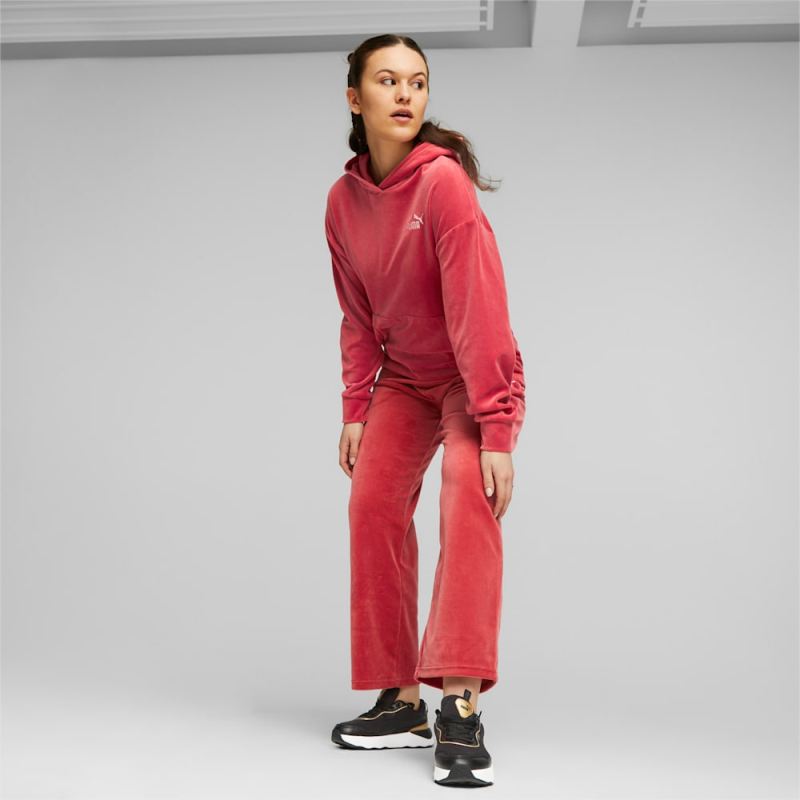 Puma | Women's Essentials Elevated Straight Leg Pants - Astro Red