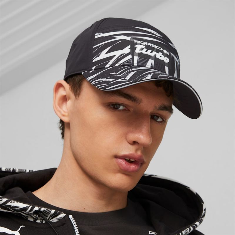 Puma | Men's Porsche Legacy Camo Cap - Black-AOP