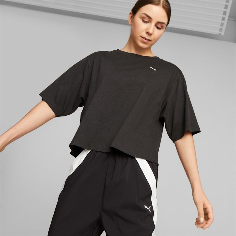 Puma | Women's Training Crop Top - Black - Click Image to Close