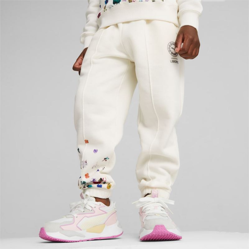 Puma | Girls Puma | Girls x LIBERTY Kids Sweatpants - Warm White