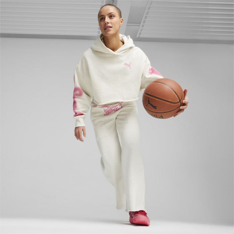 Puma | Women's Game Love Heartbreak Cropped Basketball Hoodie - Vapor Gray Heather