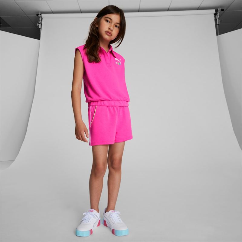 Puma | Girls Brighter Days Pack French Terry Big Kids Sleeveless Tee - RAVISH