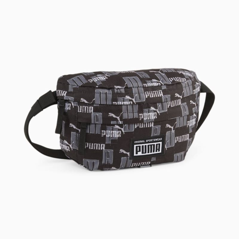 Puma | Women's Academy Waist Bag - Black-Logo AOP