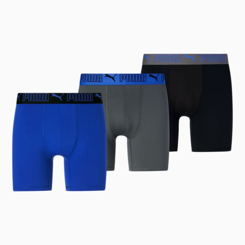 Puma | Men's Training Boxer Briefs [3 Pack] - BLACK / BLUE