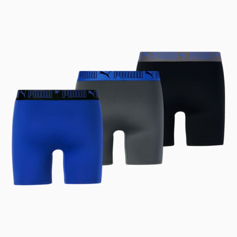 Puma | Men's Training Boxer Briefs [3 Pack] - BLACK / BLUE