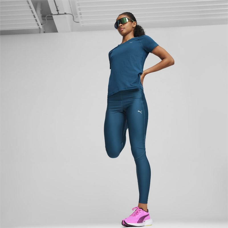 Puma | Women's RUN ULTRAFORM High-Wasted Full-Length Running Tights - Ocean Tropic