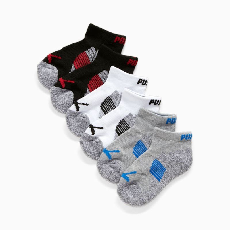 Puma | Boys Low Cut Socks (6 Pack) - GREY / BLUE