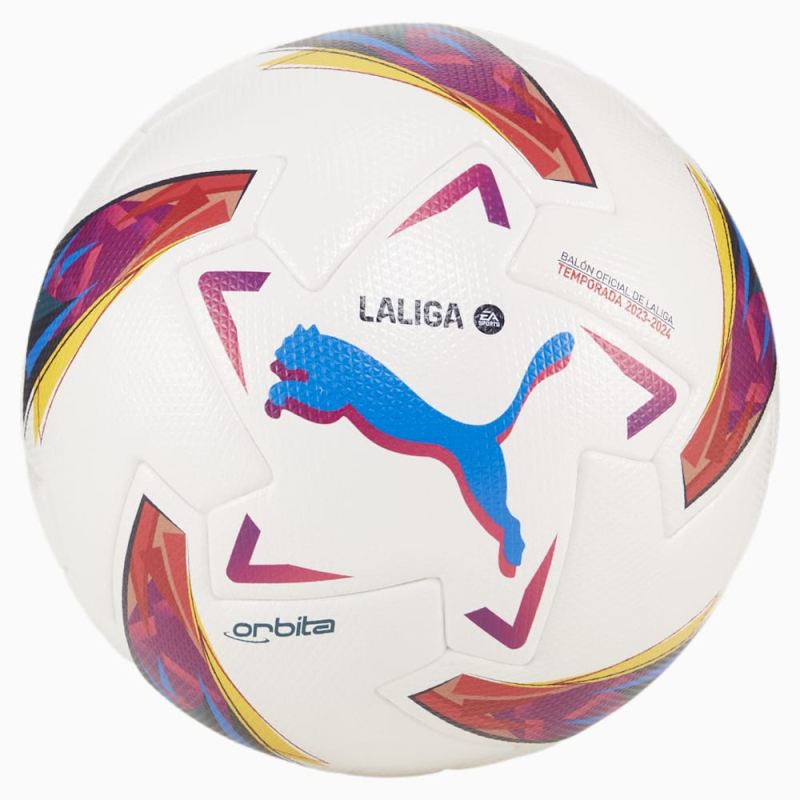 Puma | Men's Orbita LaLiga 1 Soccer Ball - White-multi colour