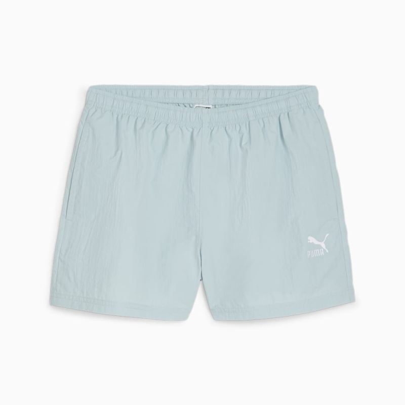 Puma | Women's CLASSICS A-Line Shorts - Turquoise Surf - Click Image to Close