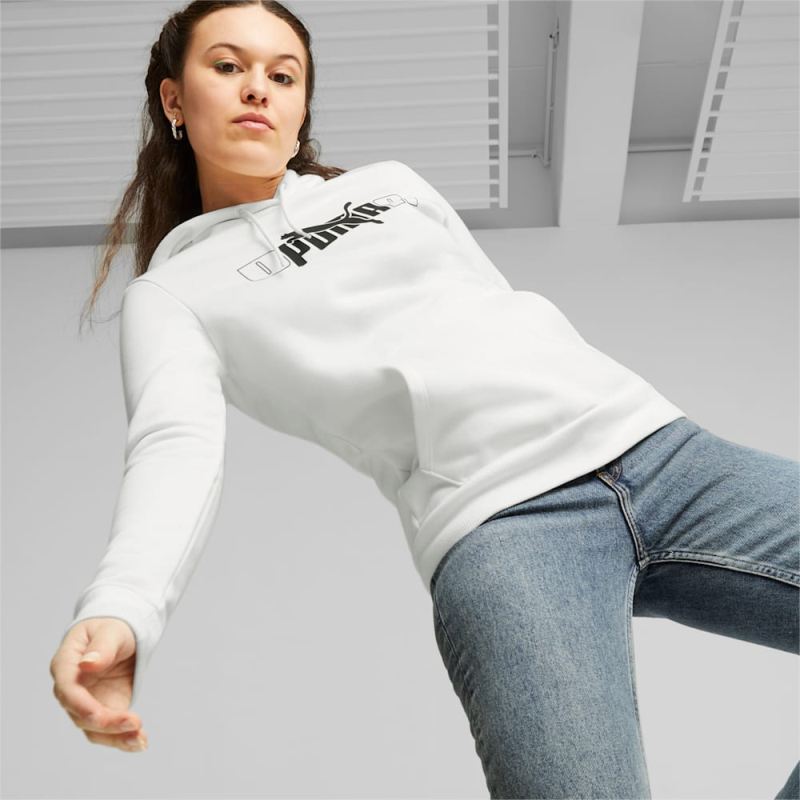 Puma | Women's ESS+ LOGO LAB Hoodie - White