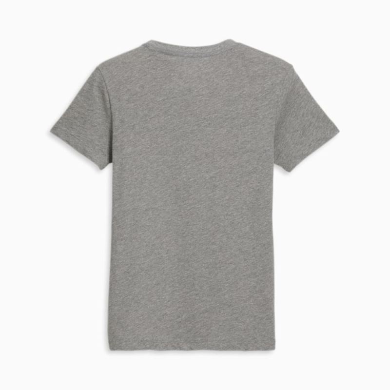 Puma | Women's Vintage Script Logo Tee - Medium Gray Heather