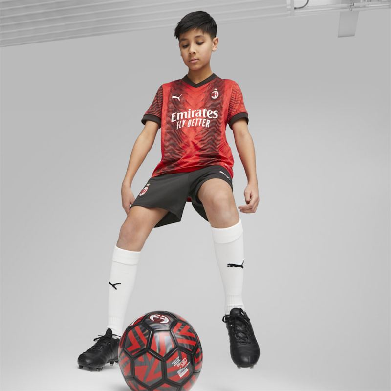 Puma | Boys AC Milan Big Kids Soccer Shorts - Black-For All Time Red