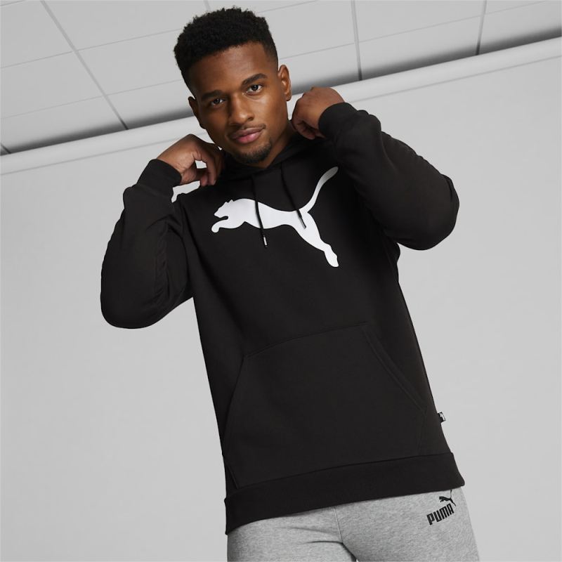 Puma | Men's Big Cat Logo Hoodie - Black