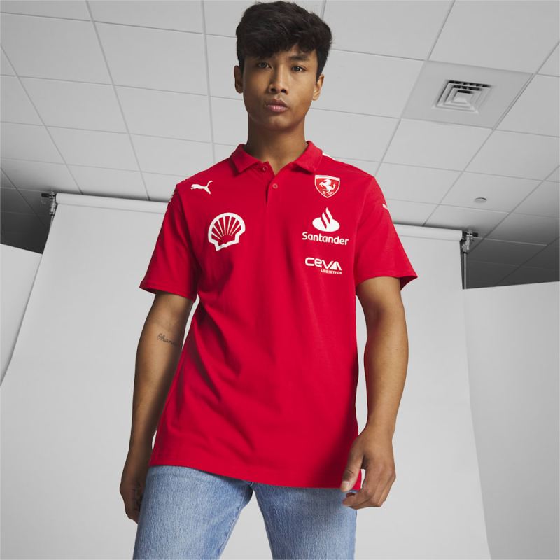 Puma | Men's SCUDERIA FERRARI x JOSHUA VIDES Motorsport Replica Polo - Rosso Corsa