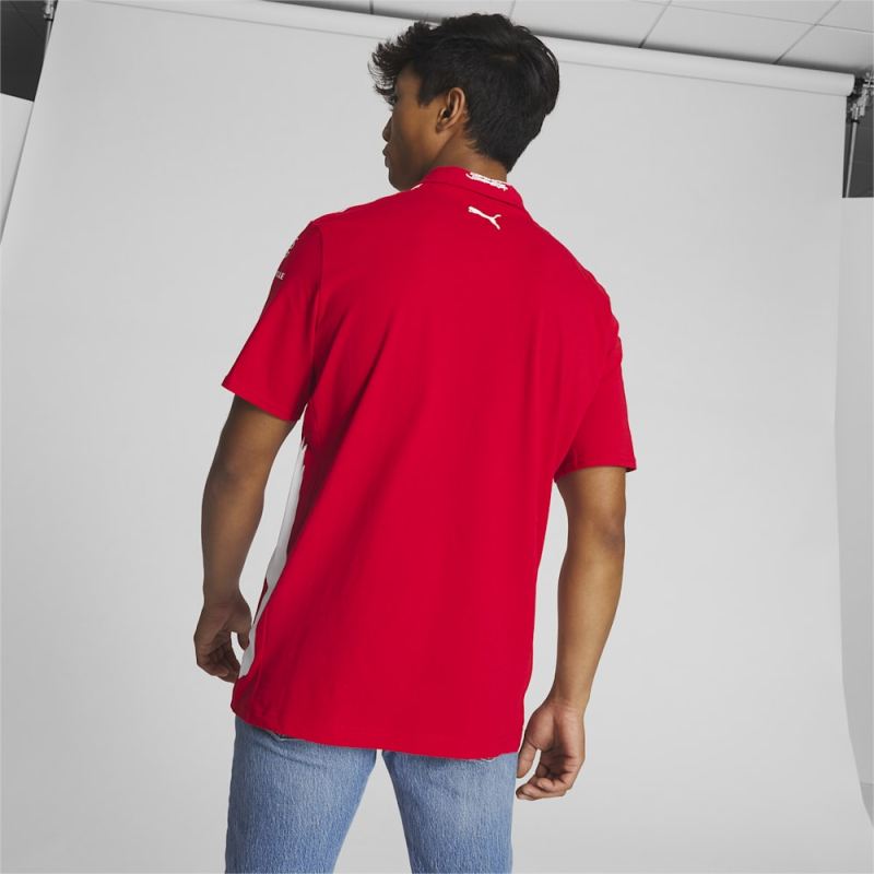 Puma | Men's SCUDERIA FERRARI x JOSHUA VIDES Motorsport Replica Polo - Rosso Corsa