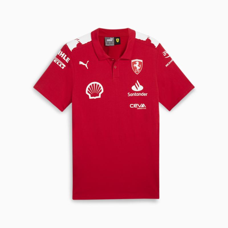 Puma | Men's SCUDERIA FERRARI x JOSHUA VIDES Motorsport Replica Polo - Rosso Corsa