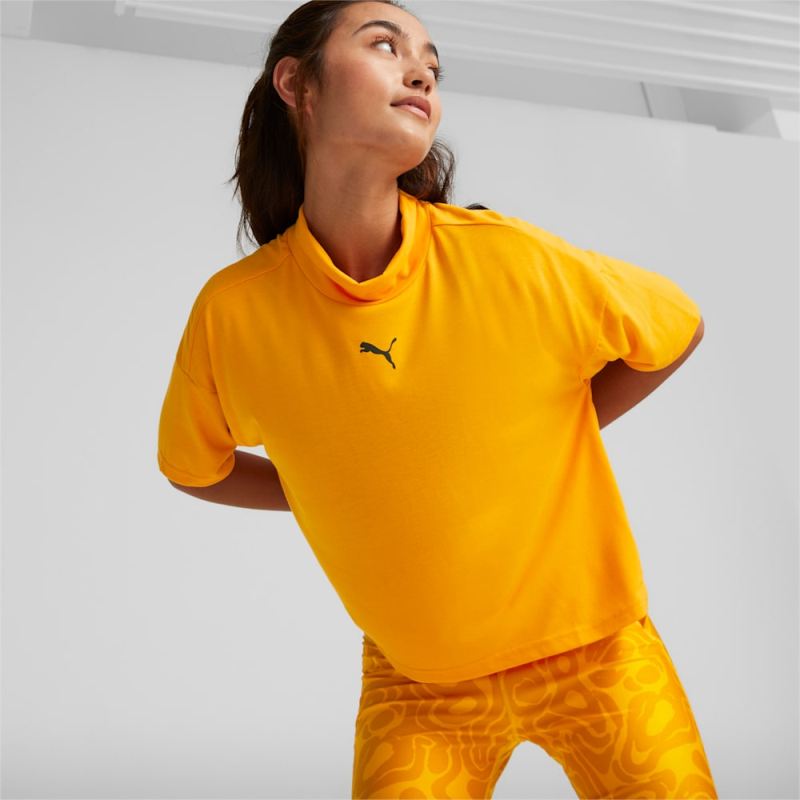 Puma | Women's Open Road High Neck Tee - Apricot