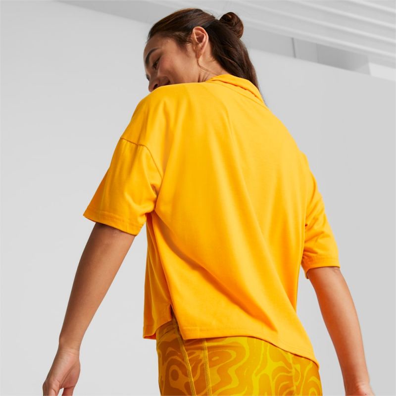 Puma | Women's Open Road High Neck Tee - Apricot