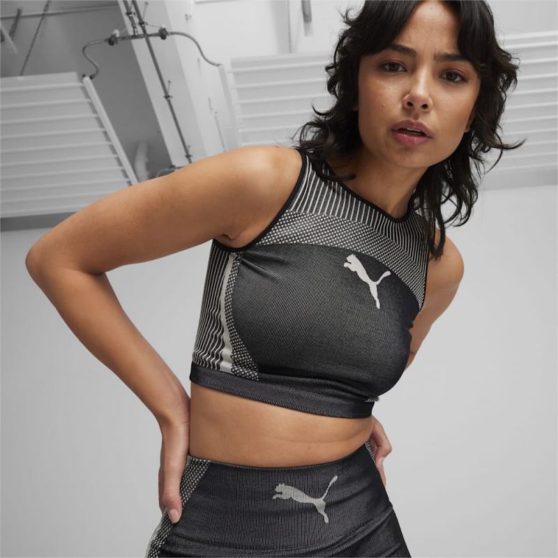 Puma | Women's DARE TO Crop Top - Black - Click Image to Close