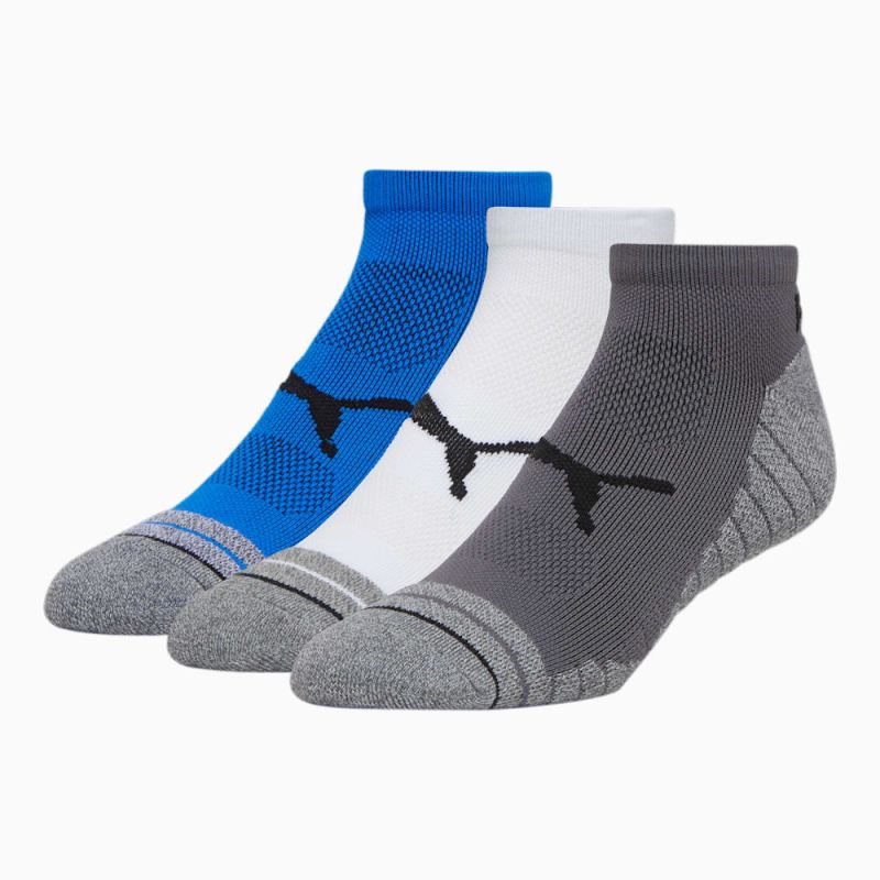 Puma | Men's Select Terry Low Cut Socks (3 Pack) - BLUE