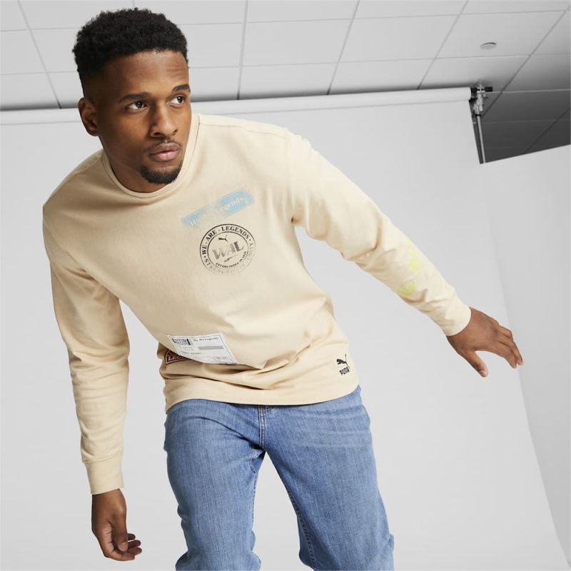 Puma | Men's We Are Legends WRK.WR Long Sleeve Tee - Light Sand