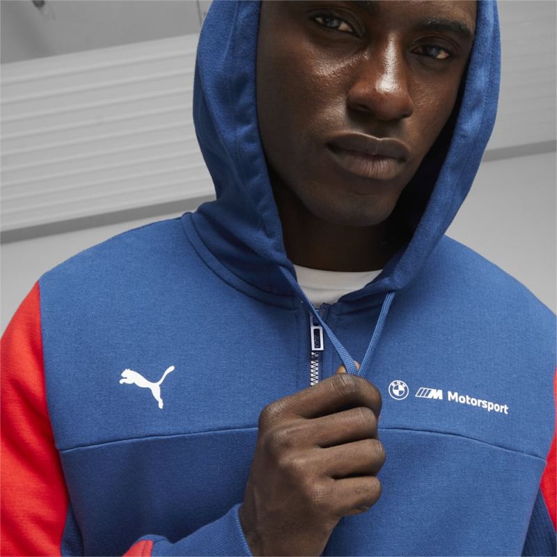 Puma | Men's BMW M Motorsport Hooded Sweat Jacket - Pro Blue-M color