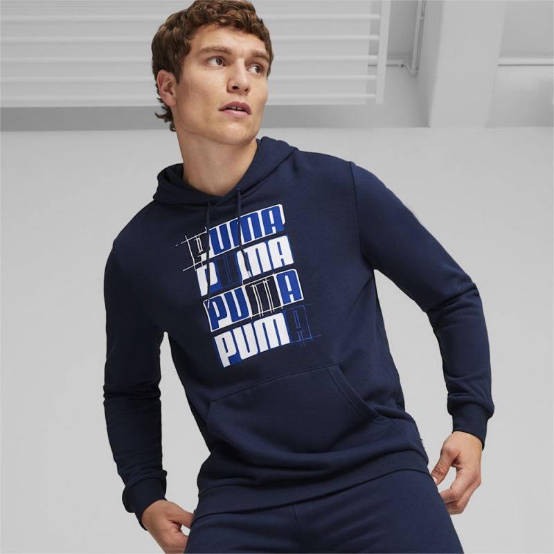 Puma | Men's ESS+ LOGO LAB Hoodie - Club Navy