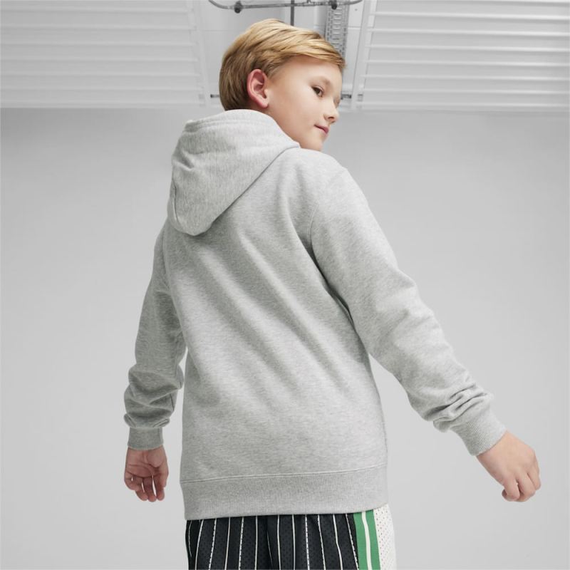 Puma | Boys FOR THE FANBASE Big Kids Hoodie - Light Gray Heather