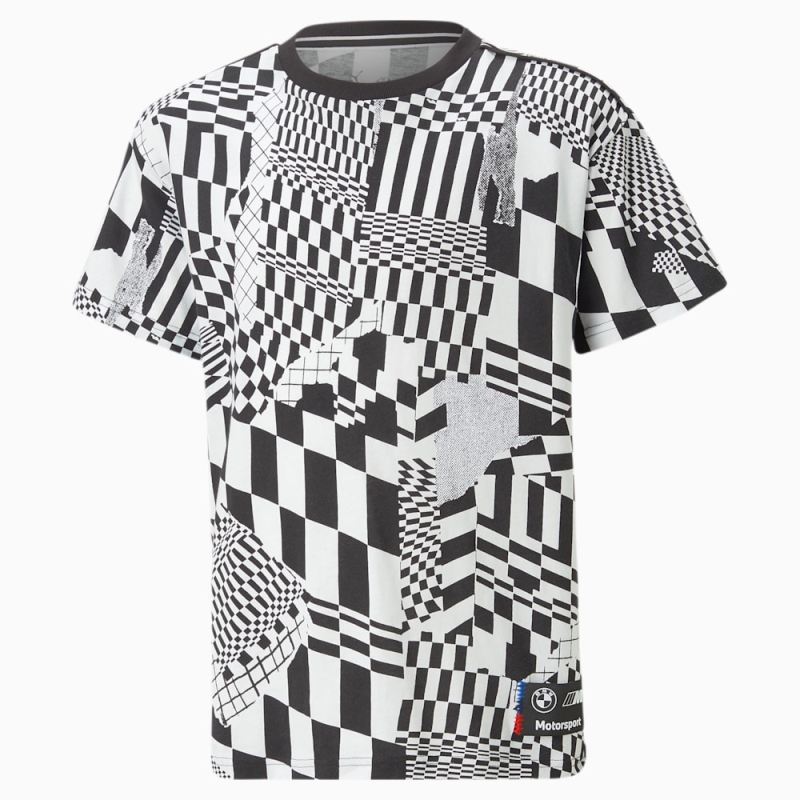 Puma | Boys BMW M Motorsport Big Kids Tee - White-AOP