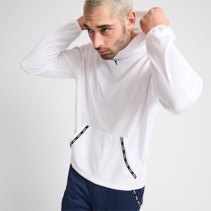 Puma | Men's Fit PWRFleece Hoodie - White