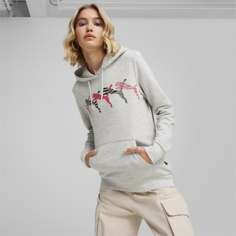 Puma | Women's ESS+ LOGO LAB&nbsp;Hoodie - Light Gray Heather