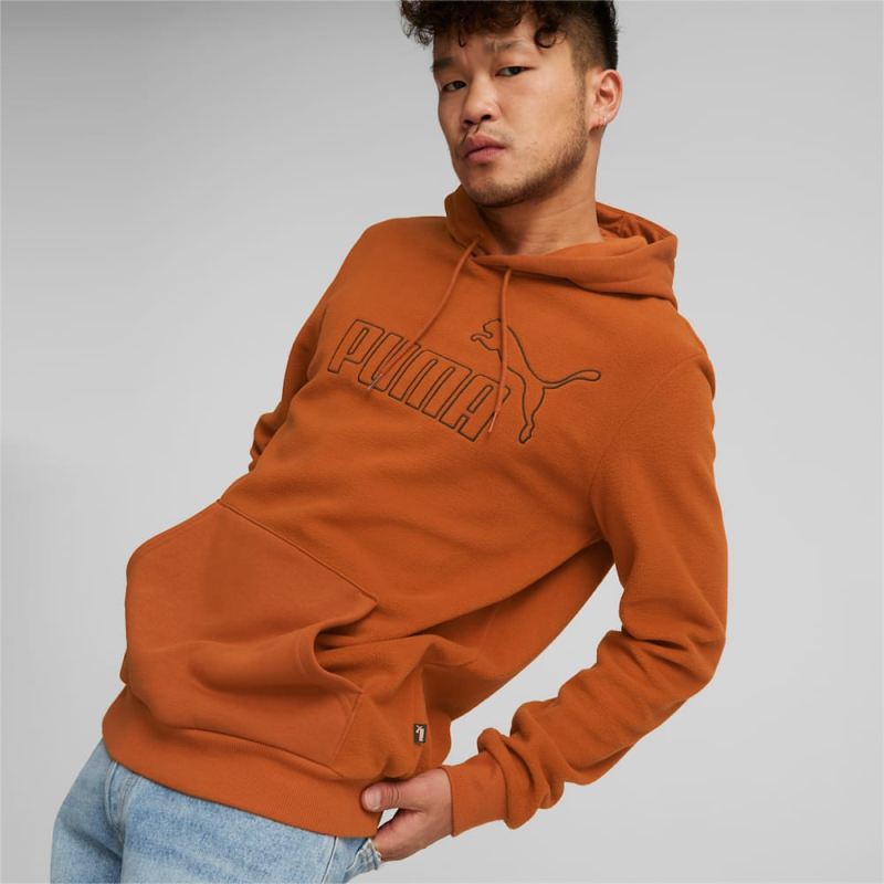 Puma | Men's Essentials Polar Fleece Hoodie - Warm Chestnut - Click Image to Close