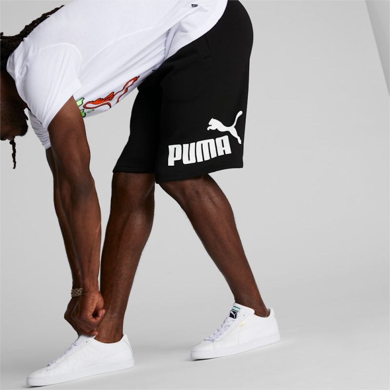 Puma | Men's Logo 10" Shorts - Cotton Black-White