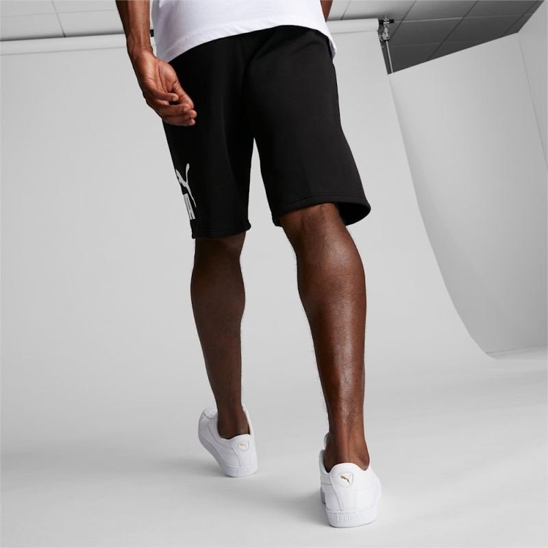 Puma | Men's Logo 10" Shorts - Cotton Black-White