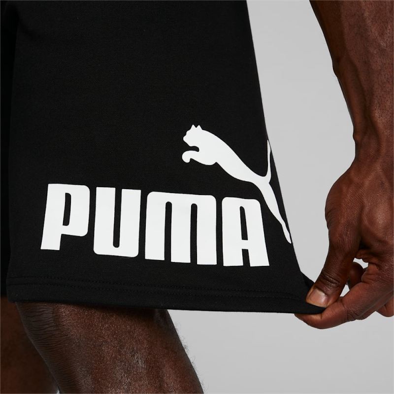 Puma | Men's Logo 10" Shorts - Cotton Black-White