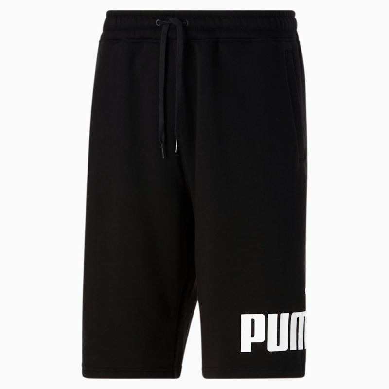 Puma | Men's Logo 10" Shorts - Cotton Black-White