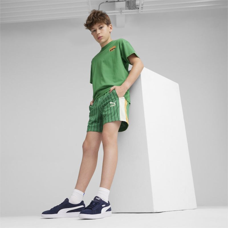 Puma | Boys For the Fanbase Big Kids Basketball Shorts - Archive Green