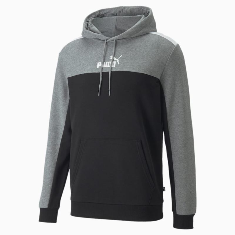 Puma | Men's Essentials+ Block Hoodie - Black