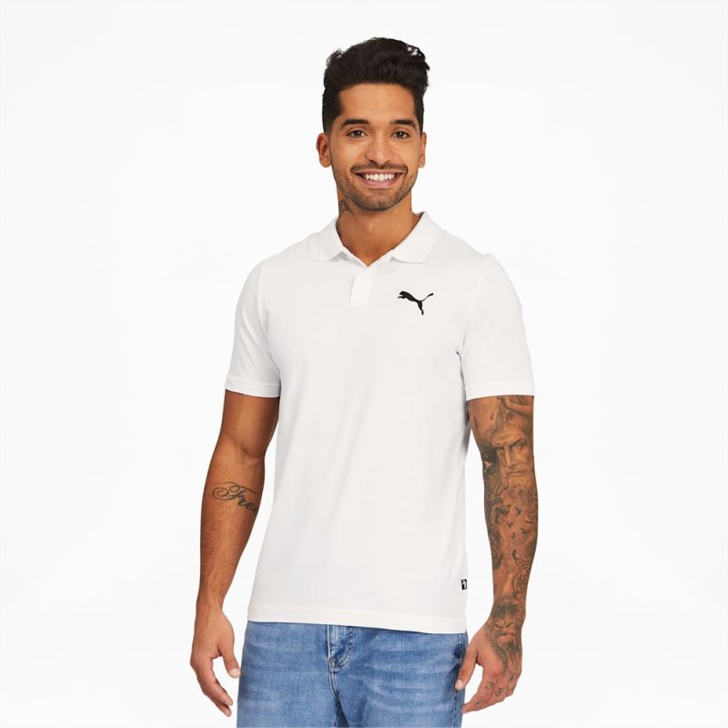 Puma | Men's Essentials Jersey Polo - White