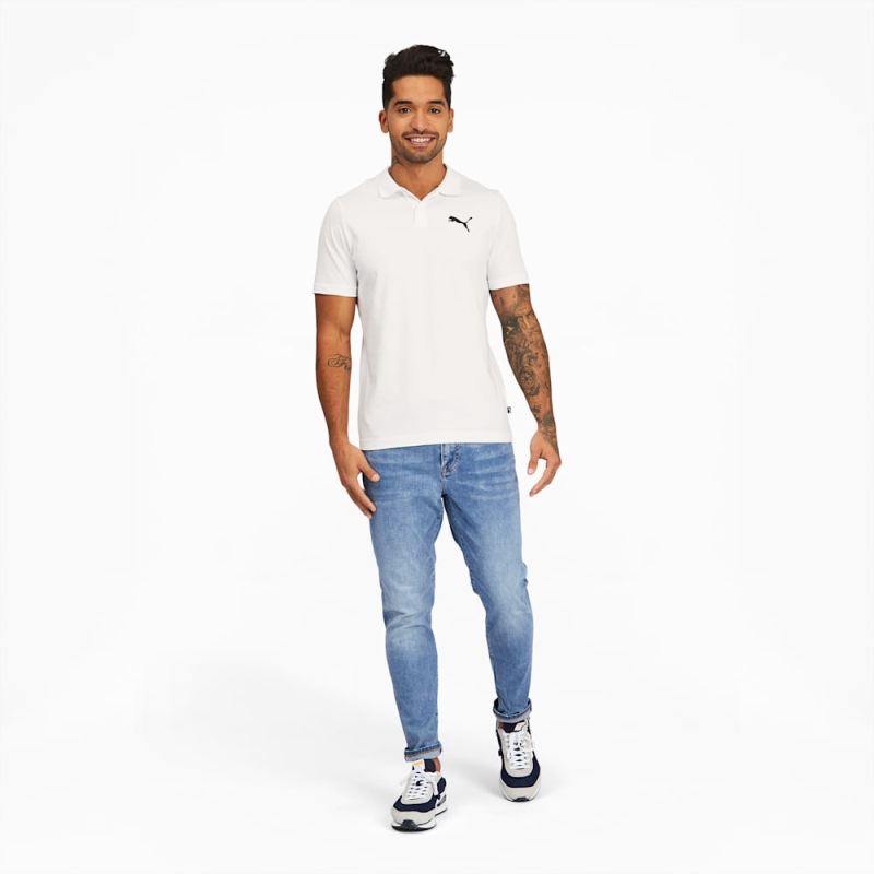 Puma | Men's Essentials Jersey Polo - White