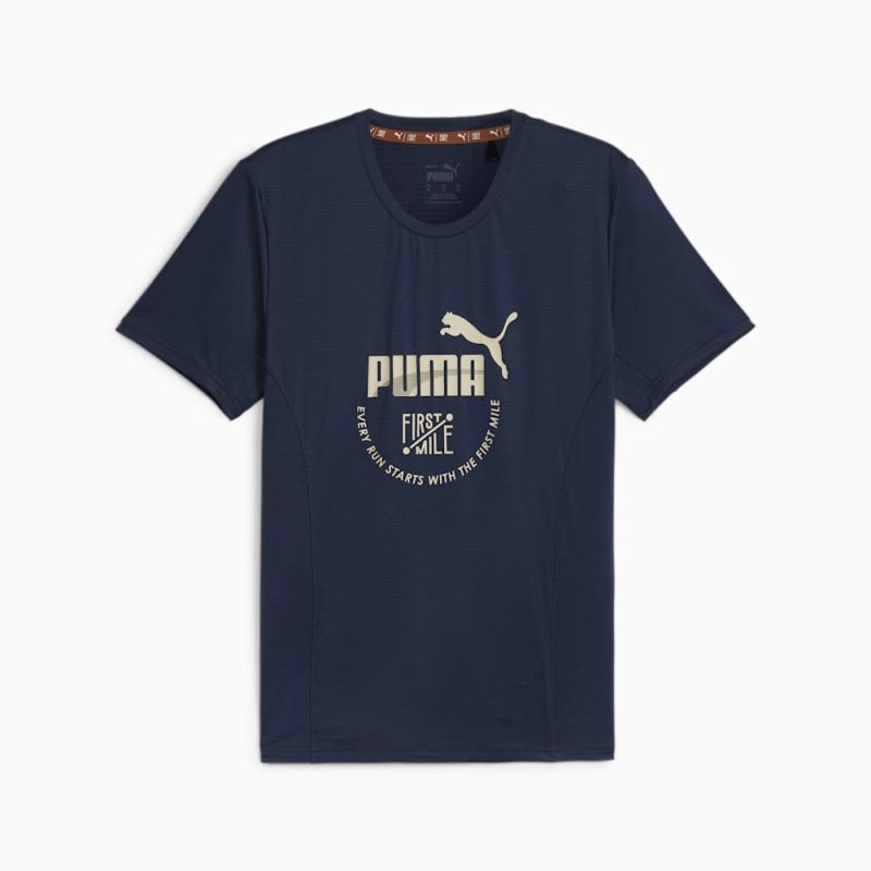 Puma | Men's x First Mile Running Tee - Club Navy