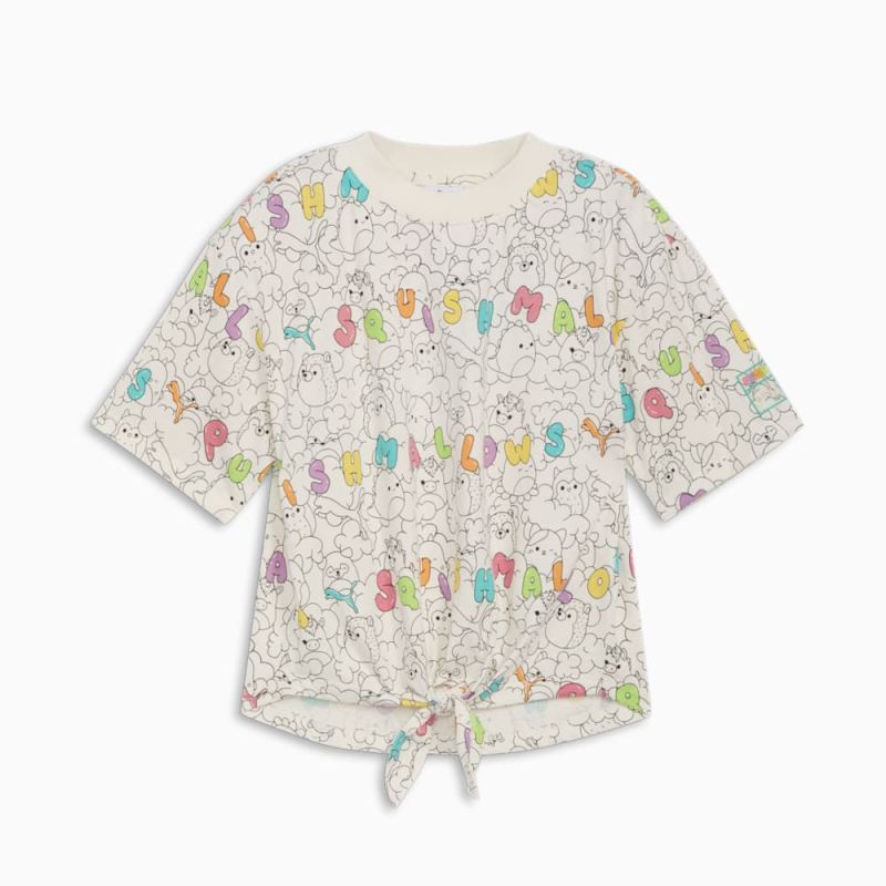 Puma | Girls Puma | Girls x SQUISHMALLOWS Big Kids AOP Tee - WARM WHITE