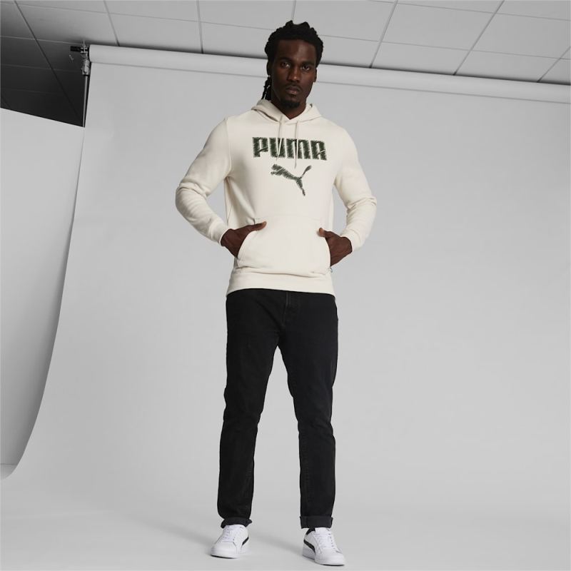 Puma | Men's Faux Embroidered Hoodie - Alpine Snow